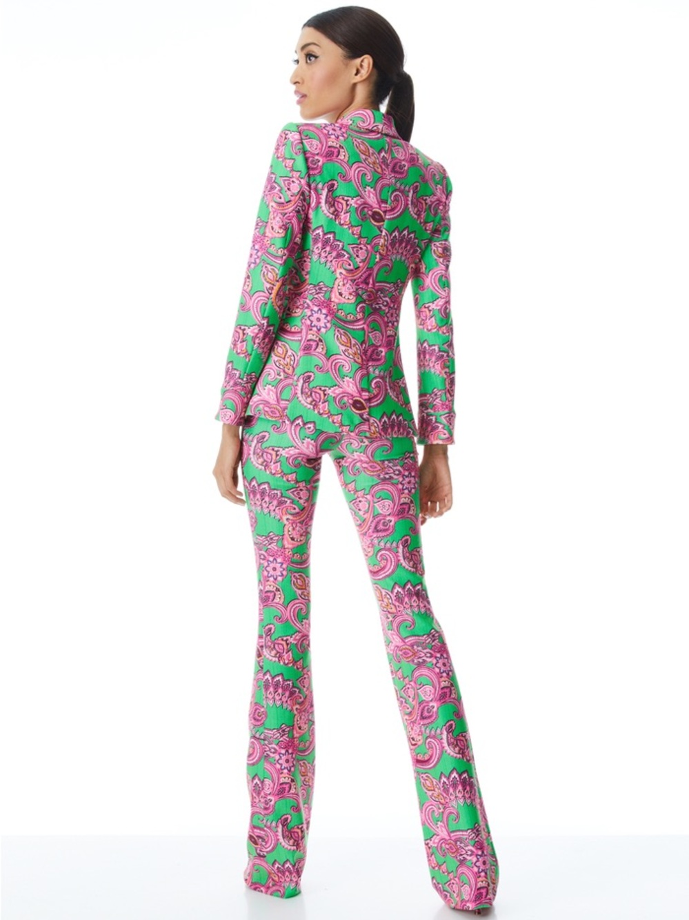 Alice + Olivia MACEY CUFFED SHAWL COLLAR BLAZER - Picture 6 of 11